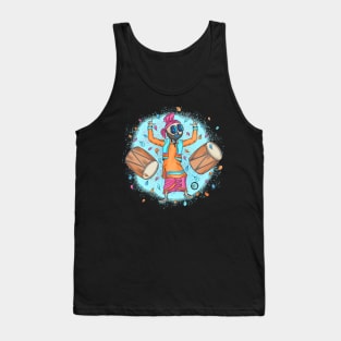 Cute Skeleton Dancing - Dia De Los Muertos - Punjabi Sardar - Bhangra Dancing skeleton Tank Top